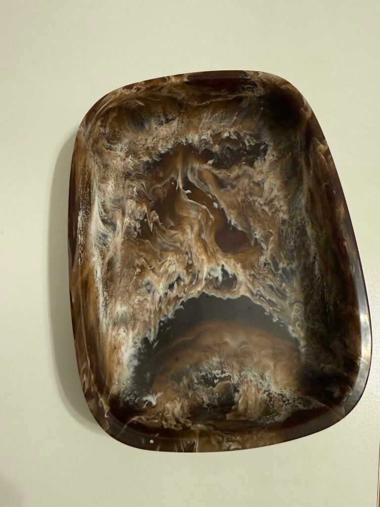 The Entryway Catchall: Hand-Cast Marbleized Resin Valet Tray