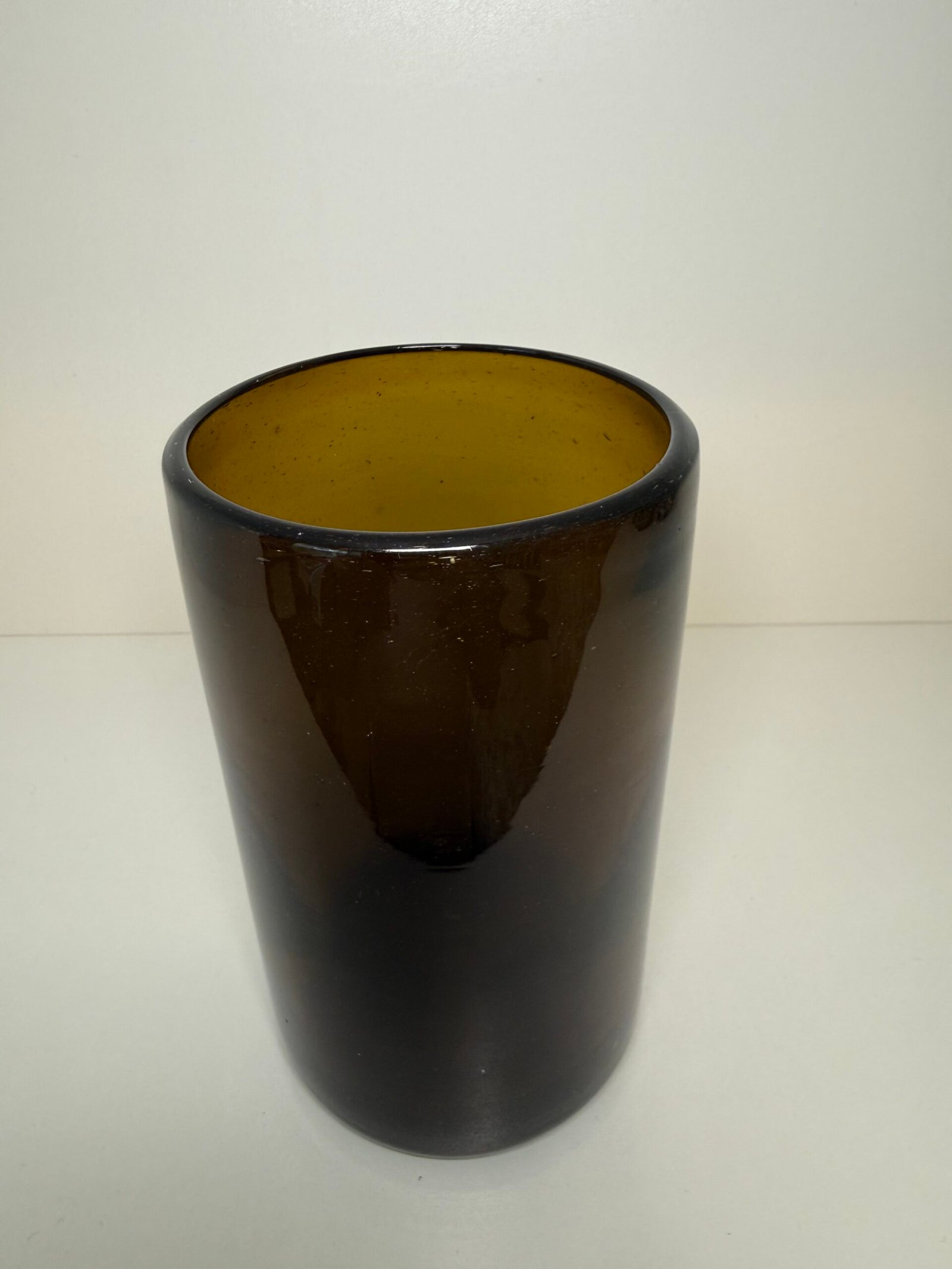 The Smoked Amber Heavy Tumbler: Hand-Blown Recycled Glass - Image 2
