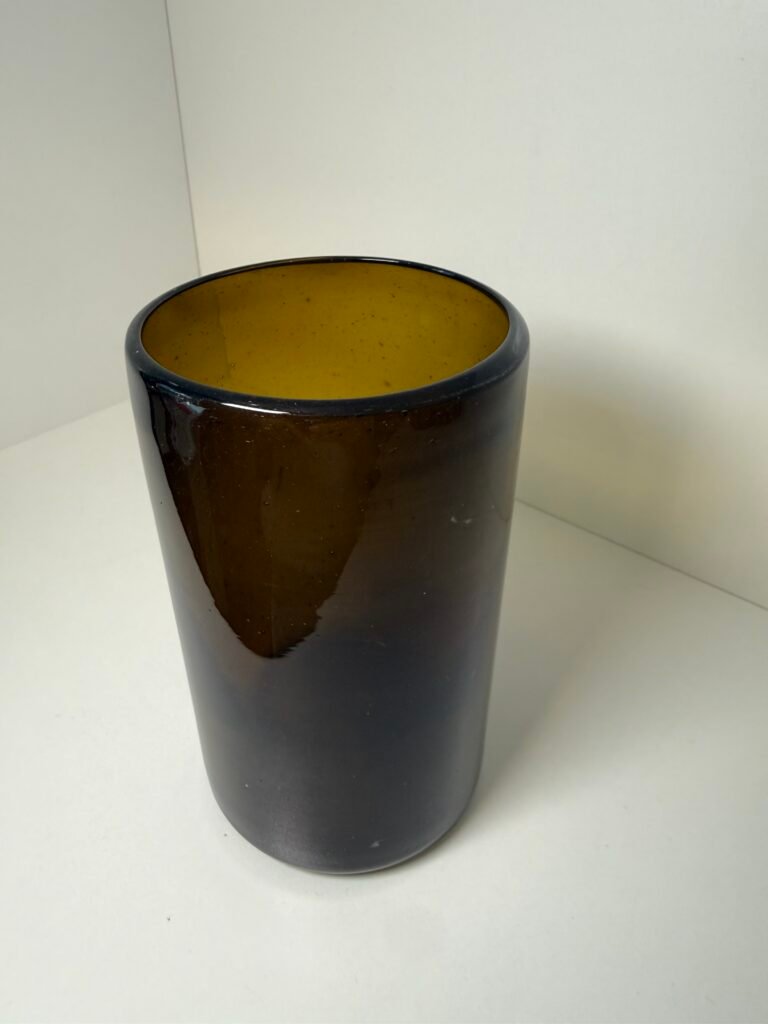 The Smoked Amber Heavy Tumbler: Hand-Blown Recycled Glass
